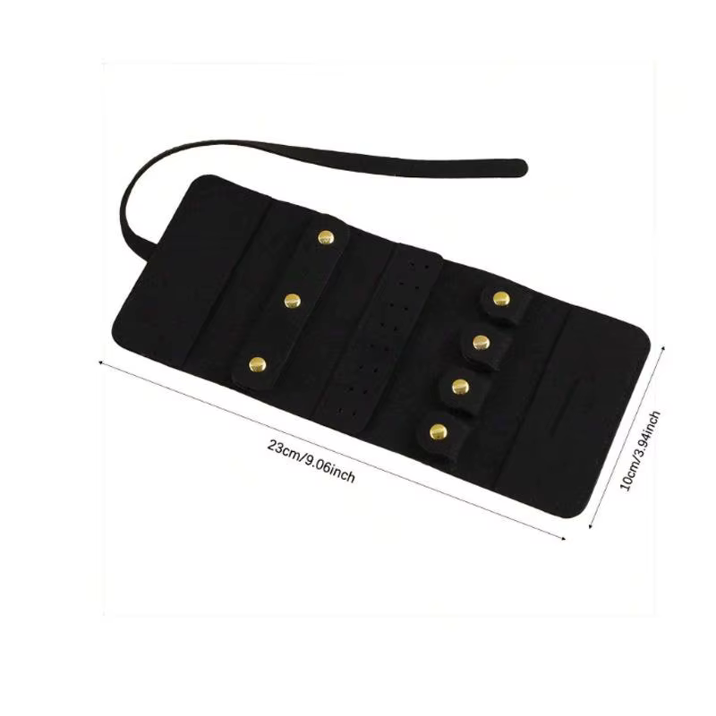 ☺ Sac de rangement pour bijoux, organisateur de bijoux portable de voyage, étui pliable pour bracele