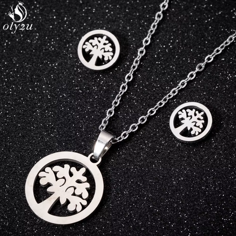 Ensembles de bijoux en acier inoxydable pour femmes, or, feuille bohème, flocon de neige, cocotier, 