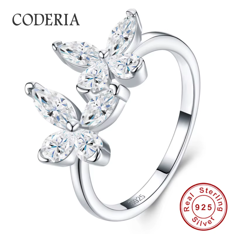 Nouvelles bagues papillon 2026 pour femmes, en argent sterling 925 et moissanite, bijoux élégants po