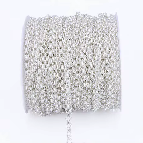 Chaîne de collier en métal, 2 m/lot, 3.2/4.8/5.8mm, chaîne en vrac pour bijoux, Rhodium/KC or/noir d
