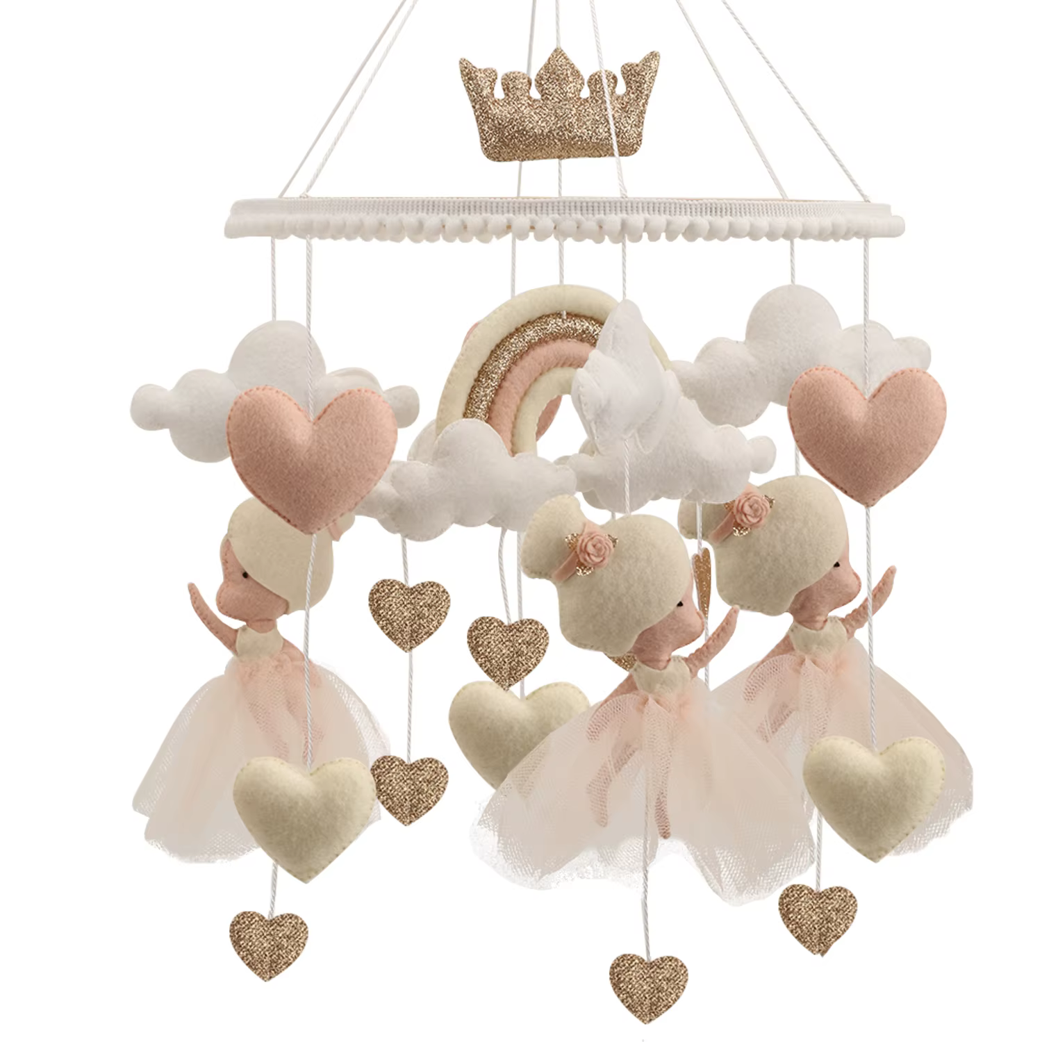 Mobile de lit bébé Ballerine Princesse, mobile de chambre d'enfant pour fille, cadeau pour nouveau-n