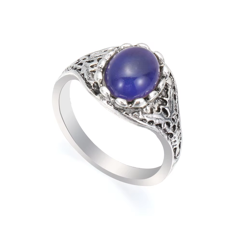 Bague d'humeur créative, nouvelle mode, à changement de couleur selon la température, lumineuse