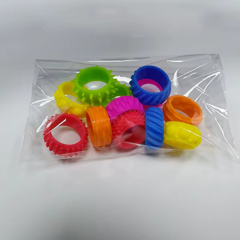12/24/48 PCS Jouets sensoriels en silicone pour enfants, anneaux de décompression, cadeaux de fête