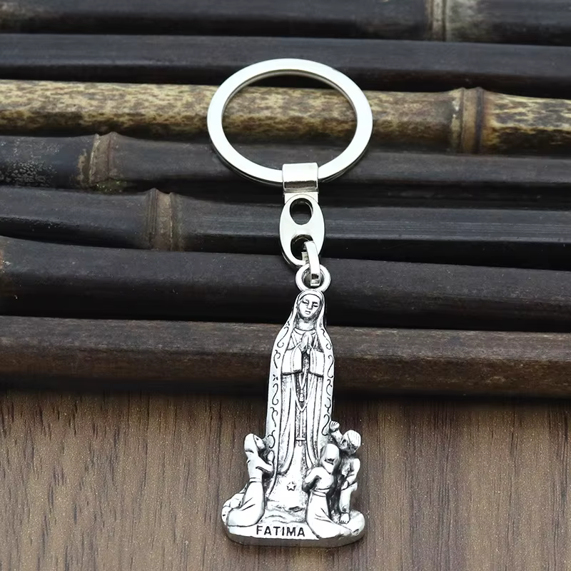 Icône religieuse chrétienne catholique Saint Fatima vierge bijoux collier voiture exquise porte-clés