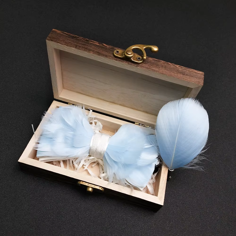 EASTEPIC-Nministériels d Papillon Bleu Rêveur pour Homme, Épingle de Barrage, Boîte en Bois, Accesso