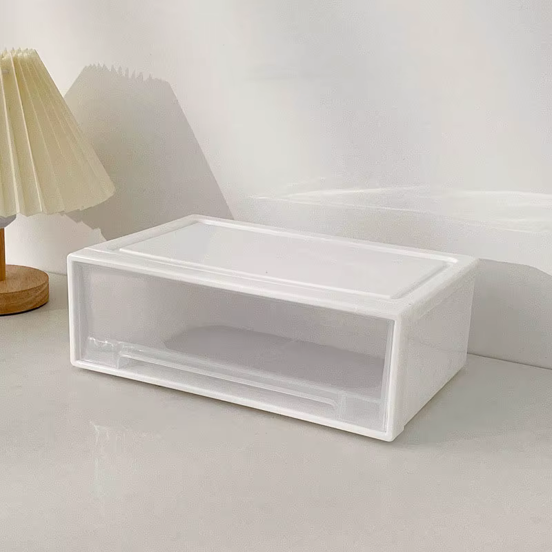 Organisateur de bureau coulissant pour bijoux, boîte de rangement avec tiroir simple empilable pour 