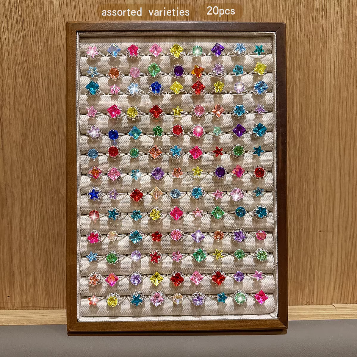 20 styles à la mode et simples avec une bague ouverte de couleur aléatoire adaptée à un usage quotid