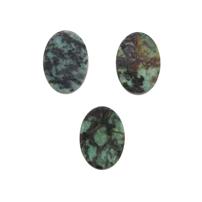 1 pièce de cabochon ovale plat en turquoise africaine 6x8/10x14mm, pierres brutes pour la fabricatio