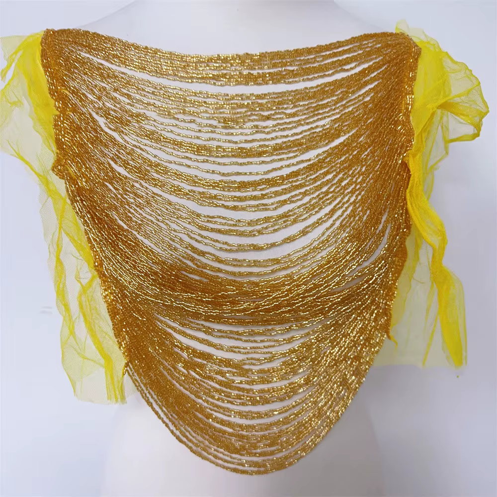 Robe de mariée sexy à franges multicouches, cousue à la main, de style européen et américain