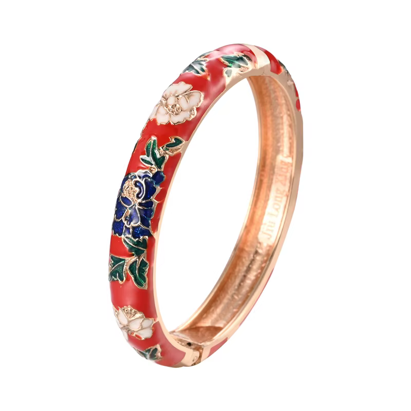 Bracelets émaillés pour femmes fleur femmes Bracelets indien chinois Viking Bracelet à portée de mai