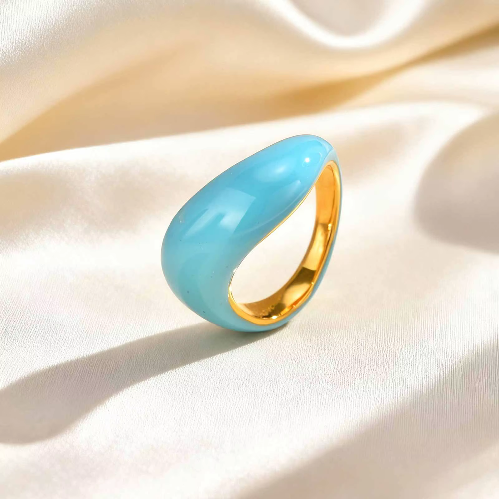 Bague étoilée géométrique irrégulière pour femmes, bagues imperméables en acier inoxydable de haute 