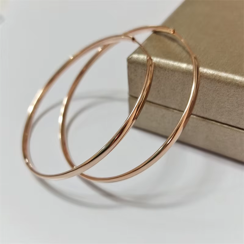 Senlissi-nouvelles boucles d'oreilles plaquées or 18 carats pour femmes, en argent Sterling 925, 3.0