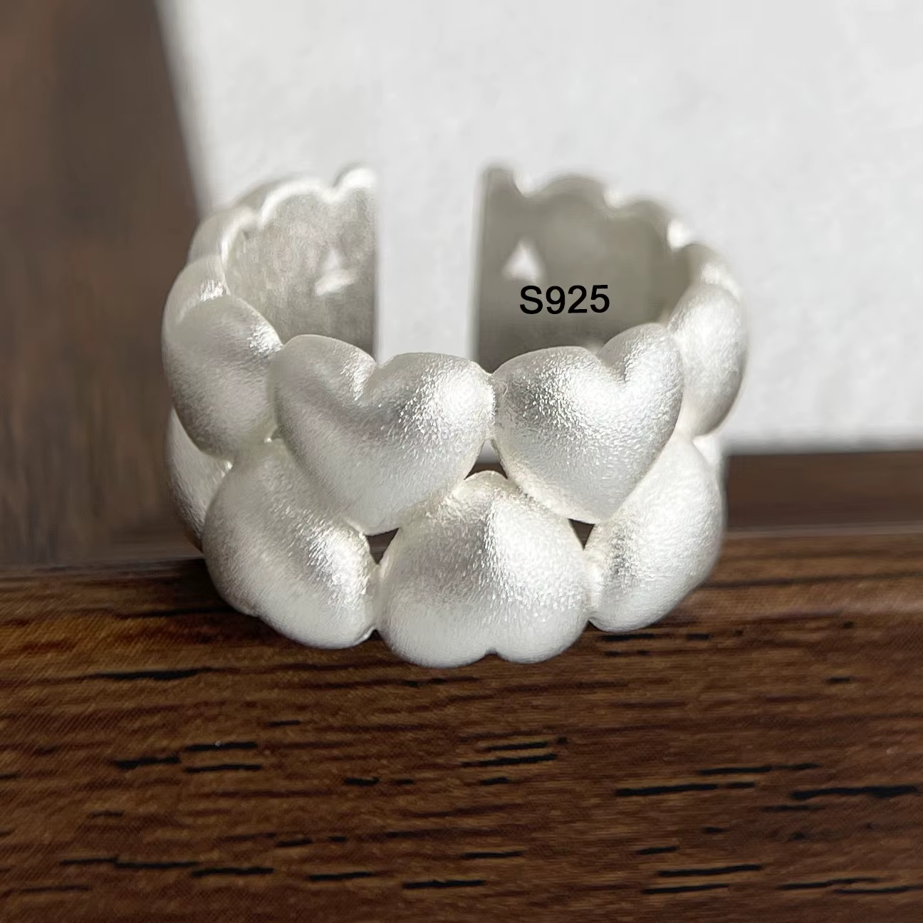 Bagues en argent Sterling 925 pour femmes, bague minimaliste Double cœur, bijoux de fête, cadeau pou