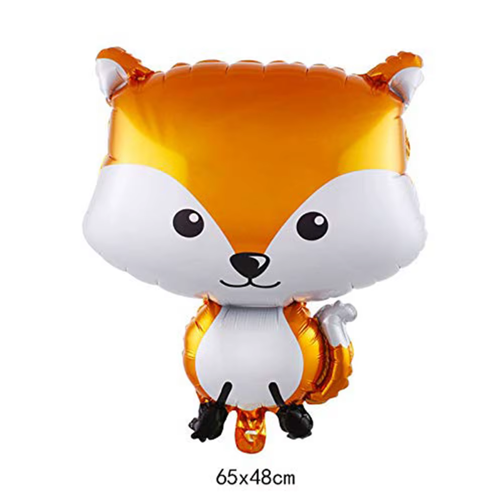 Renard fête d'anniversaire bébé douche décor fournitures vaisselle ballon Cupcake Toppers bois anima
