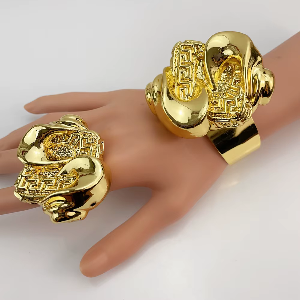 Le plus récent bracelet audacieux avec anneau, bijoux brésiliens pour femmes FHK21514