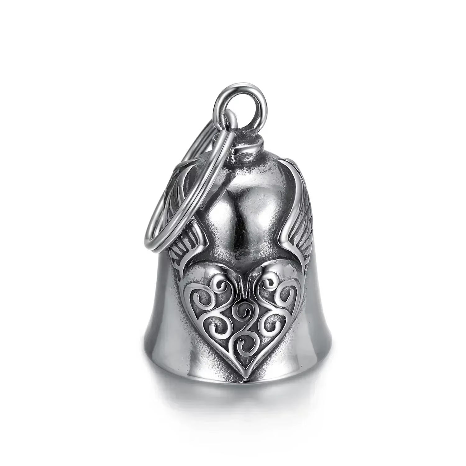 Collier pendentif cloche de lion pour moto, style punk, exorcisme, bijoux porte-bonheur pour hommes