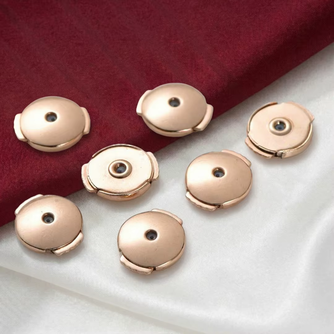 2 attaches de boucles d'oreilles à vis plaquées or 18 carats Paris, système de verrouillage, remplac