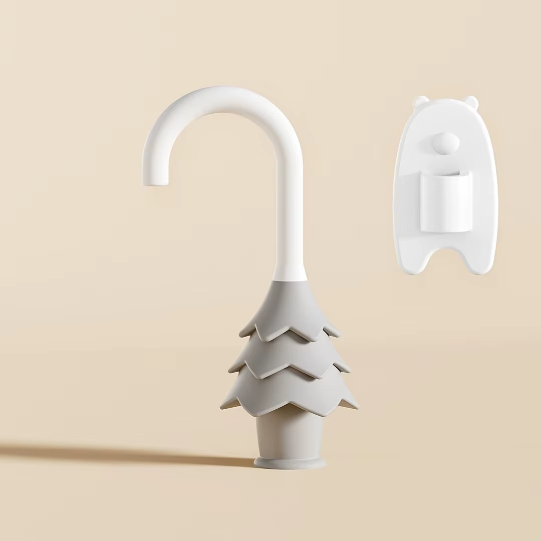 Ensemble de 2 butées de porte en silicone, design sapin de Noël, protection anti-pincement avec bouc