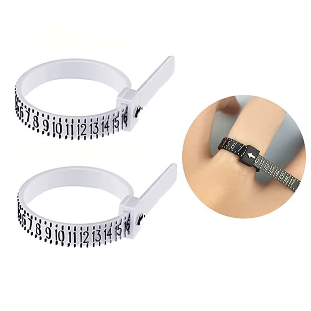 Lot de 2 mesures de taille de bague, outil de mesure de la taille de bague, ruban de mesure de taill