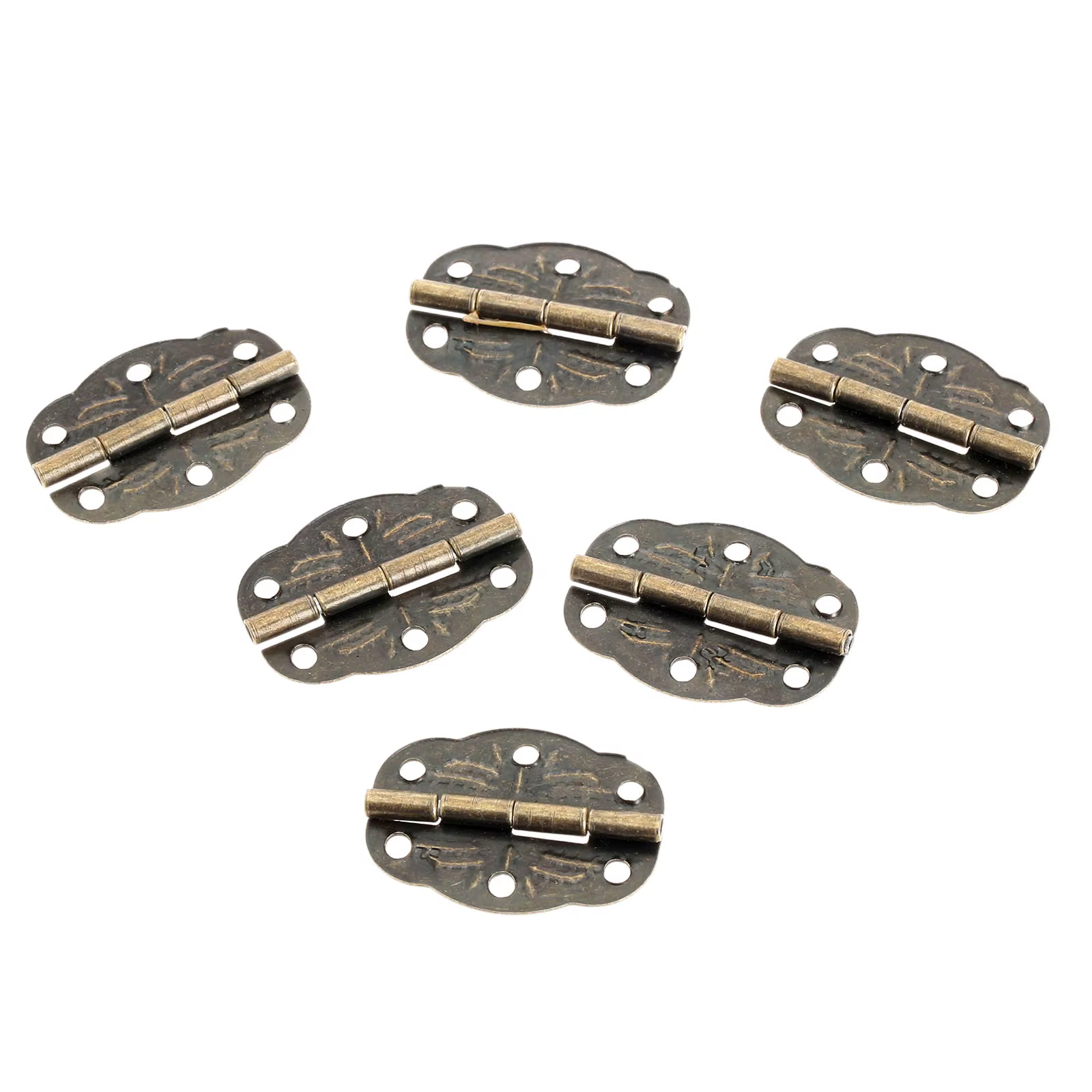 Charnières en laiton antique 30x20mm, 20 pièces, avec vis, pour décoration, boîte à bijoux, porte, a