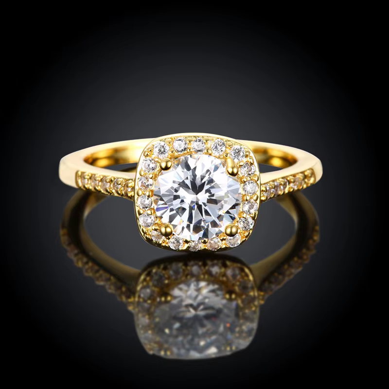 Bagues de mode pour femmes, accessoire de bijoux de fiançailles de mariage, pierre de Zircon cubique
