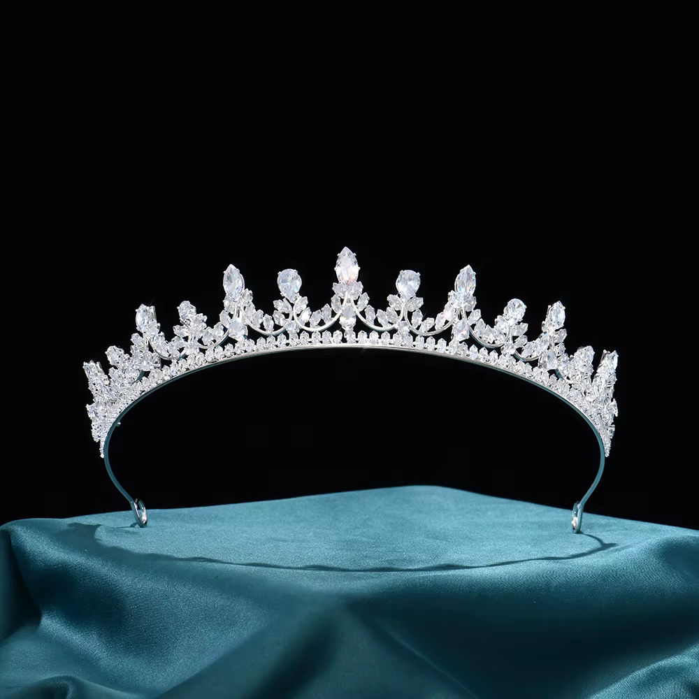 Couronnes de princesse pour mariage, diadèmes pour mariée, bande de sauna, CZ contre-indiqué, fête d