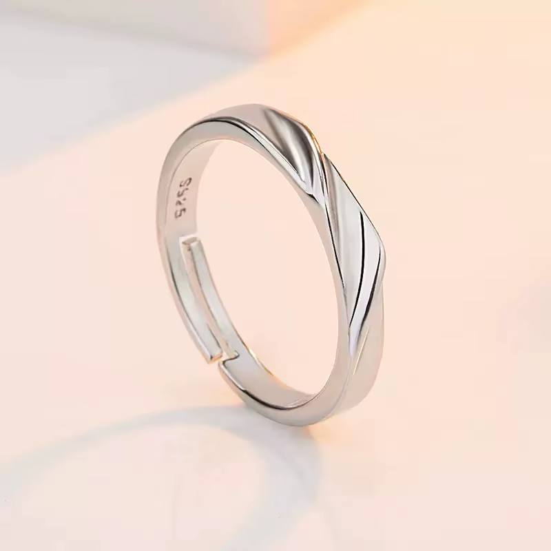 Mode 925 en argent Sterling éblouissant mosaïque Zircon Couple bagues pour femmes hommes amoureux de