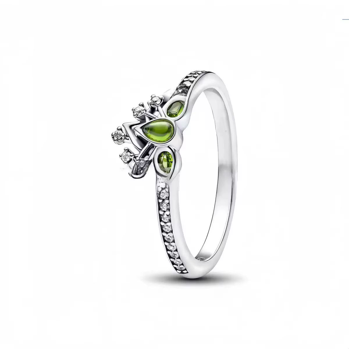 Bague en argent pur 925% en forme de cœur Minnie, couronne de princesse, pour femmes, bijoux fins à