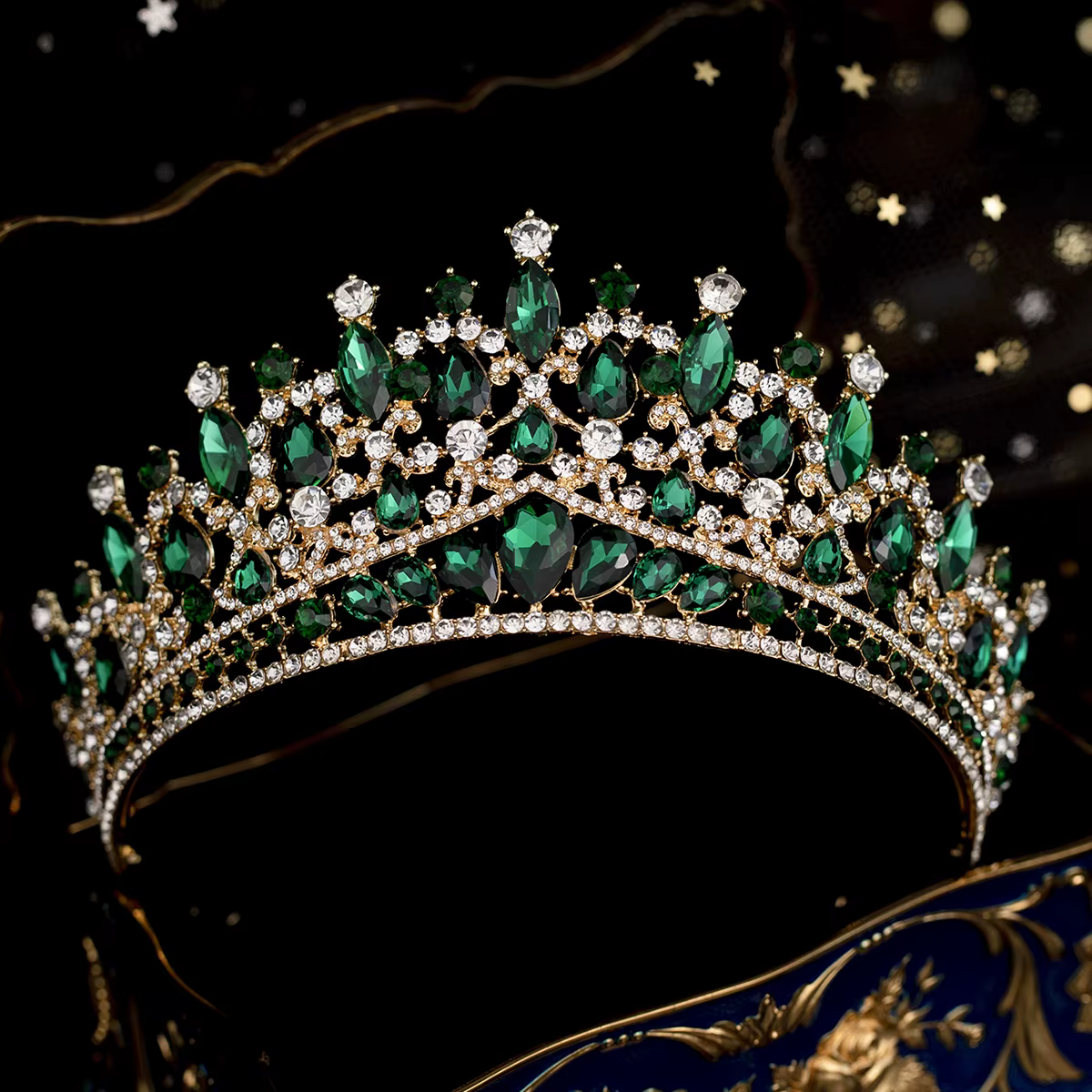 Diadèmes et couronnes multicolores pour femmes, couronne de princesse en cristal, strass, bijoux de 