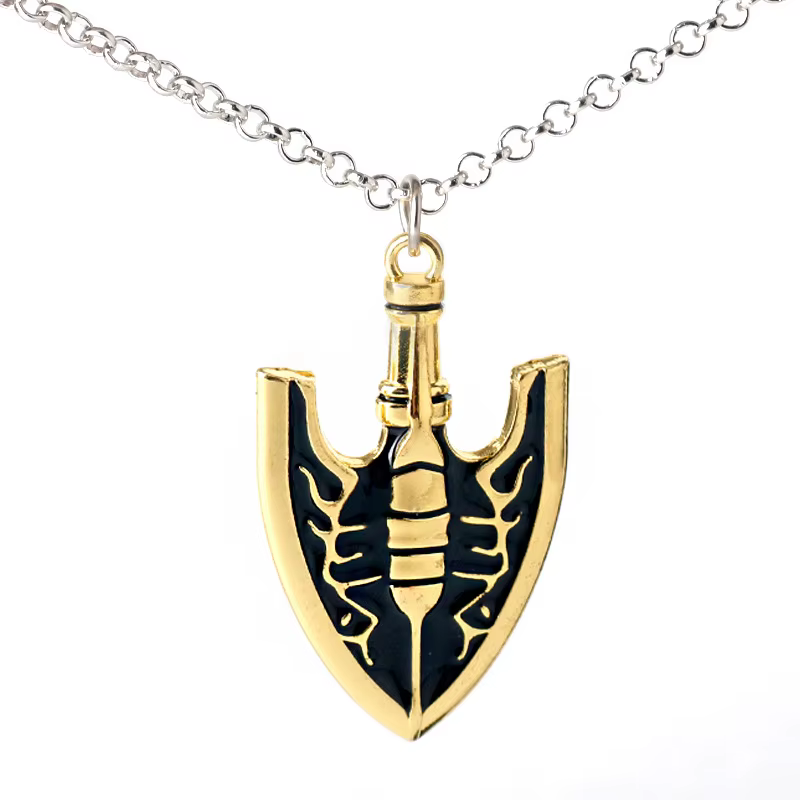 Anime JOJOS BIZARRE ADVENTURE porte-clés Kujo Jotaro flèche pendentif en métal chaîne ras du cou col