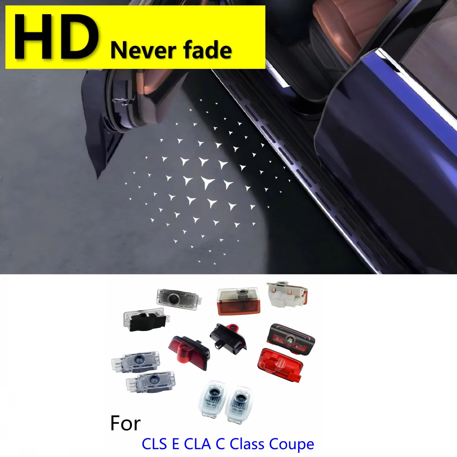 Projecteur de porte LED HD pour Mercedes Benz CLS E CLA classe C W205 W206 W203 W204 W213 200 E300 A