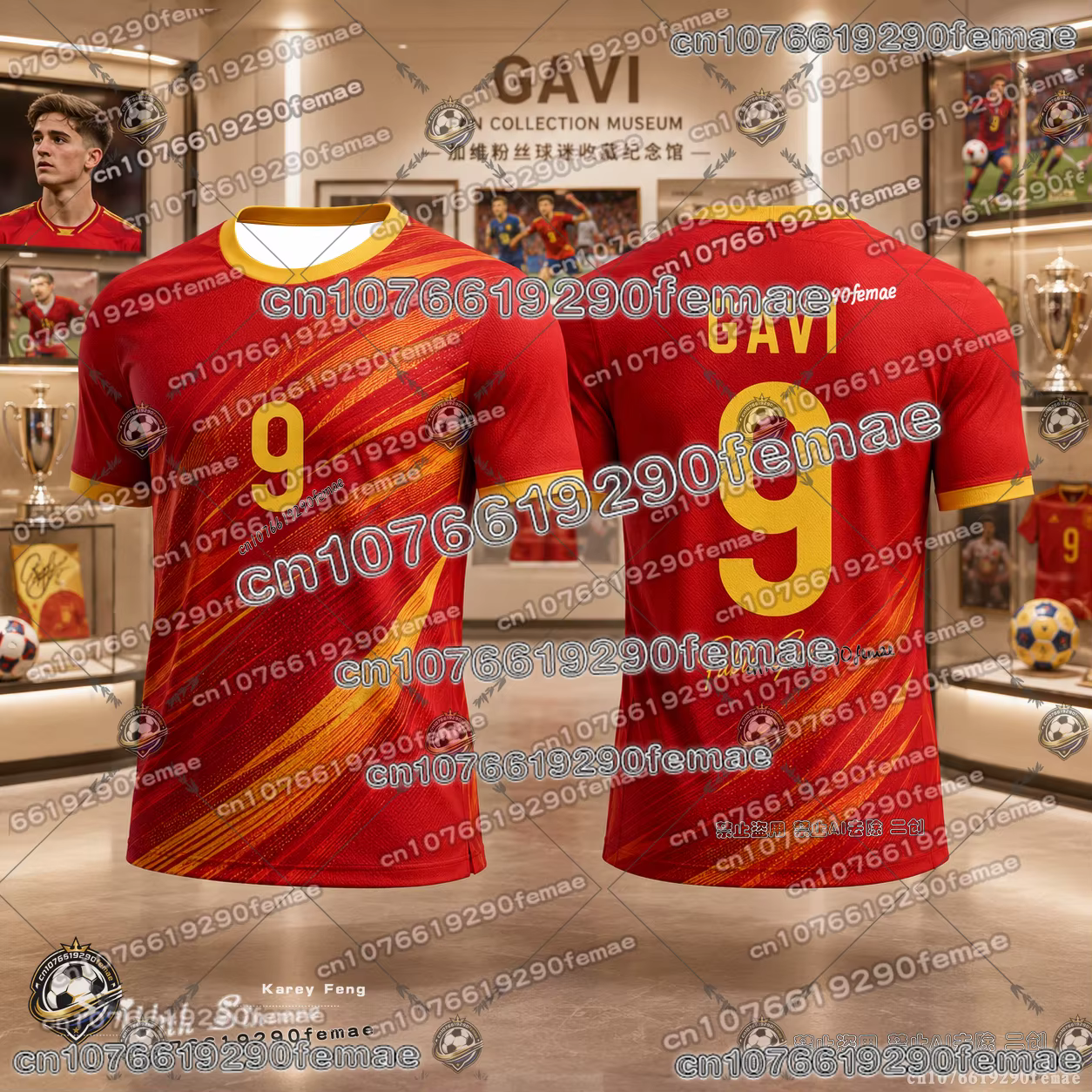 Maillot de football Gavi 9 édition spéciale pour supporters – T-shirt de sport confortable à séchage