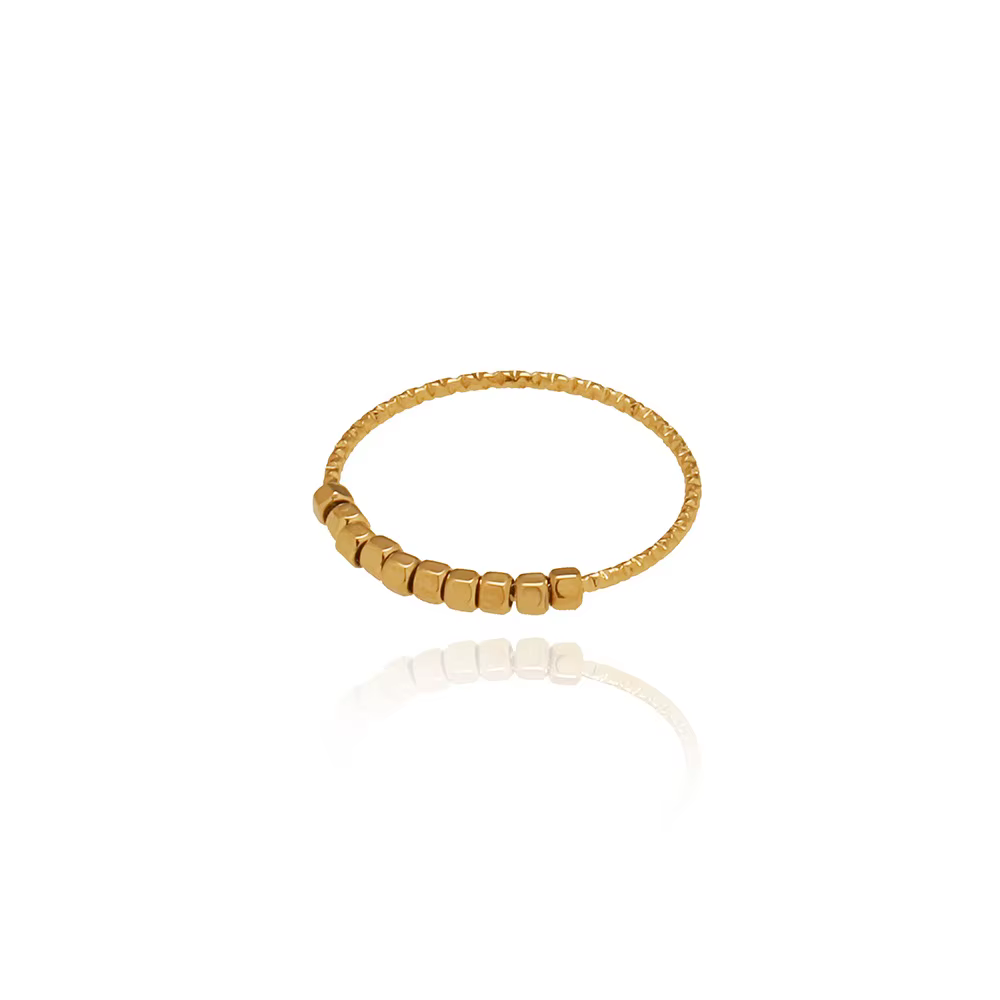 Amaiyllis minimaliste en acier inoxydable Cube Hexagonal Index bague Niche glaçon anneau pour femmes