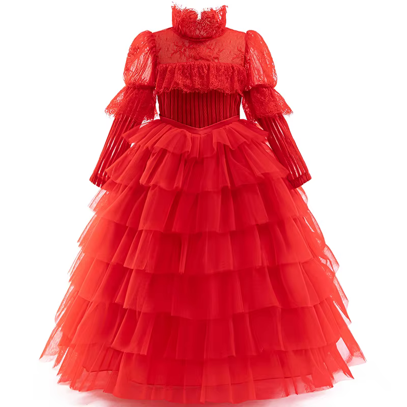 Nouvelle robe de demoiselle d'honneur de luxe pour filles de 8 à 12 ans, robe à col en V, longue, tr