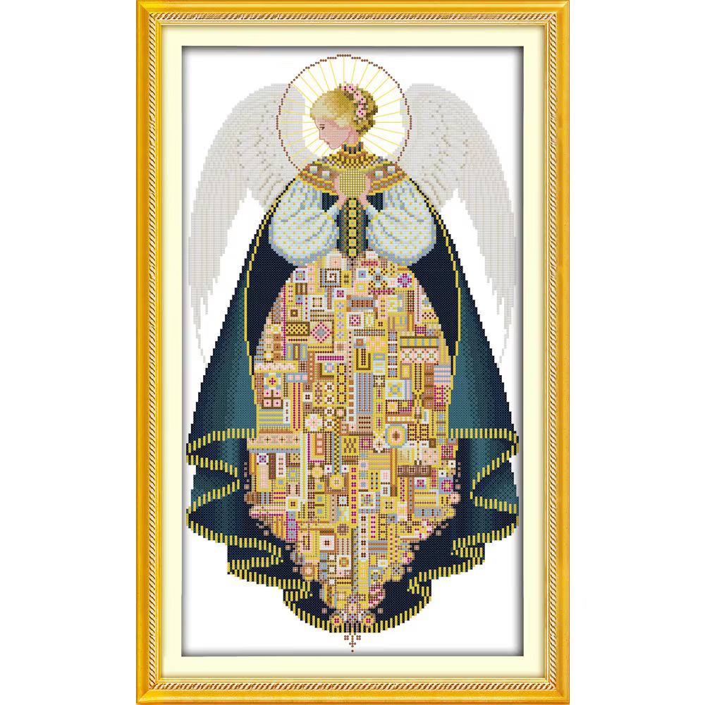 Angel (3) – kit de point de croix, ensemble de broderie à la main, bricolage, couture artisanale, po