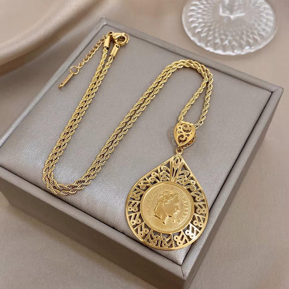 Collier pendentif fleur Greatera pour femmes, nouveau style 2026, classique, haute qualité, incrusté