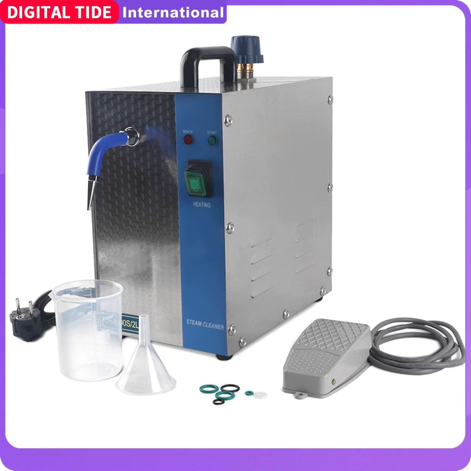 Machine de nettoyage de bijoux professionnelle, nettoyeur à vapeur pour bijoux, 1300W, 2L, équipemen