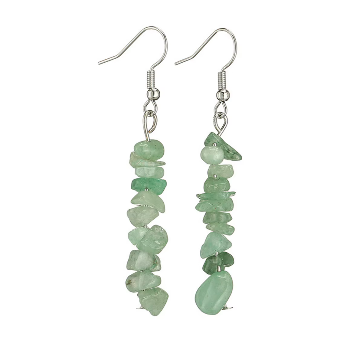 Boucles d'oreilles pendantes perlées en pierre brute pour femmes et filles, boucles d'oreilles à cro