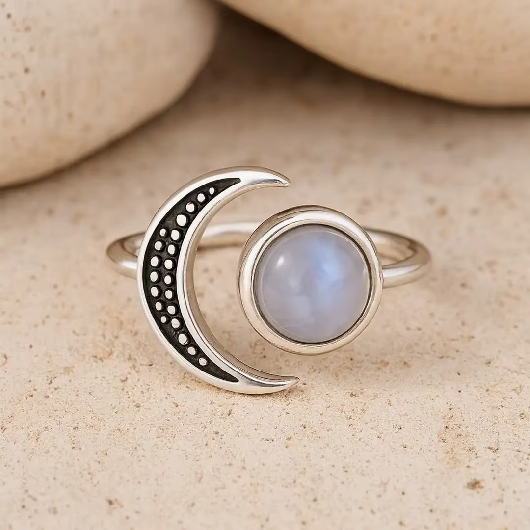 Bagues en argent vintage personnalisées avec boîte cadeau