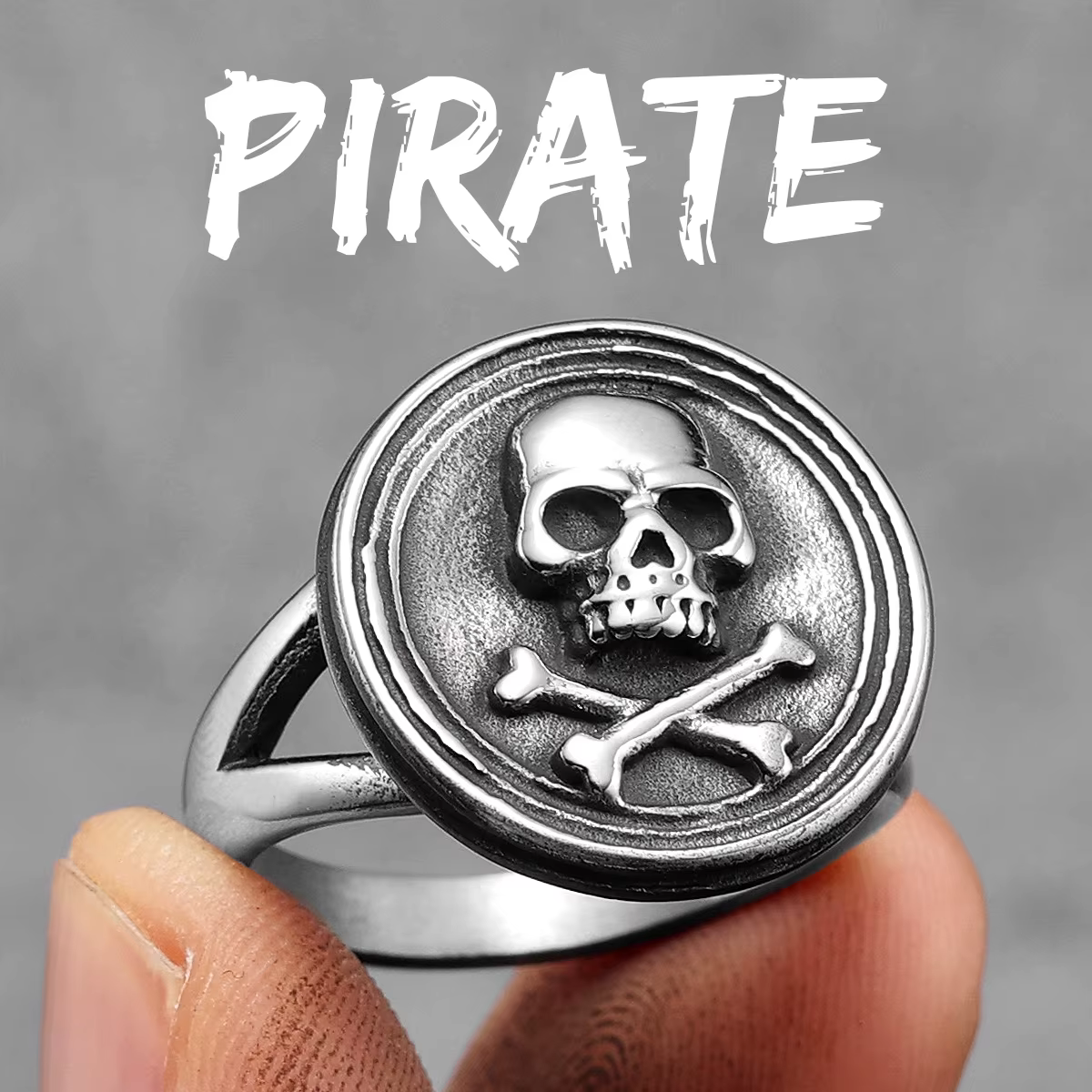 Viking Pirate marin crâne hommes anneaux en acier inoxydable femmes bijoux Punk gothique Rock Vintag