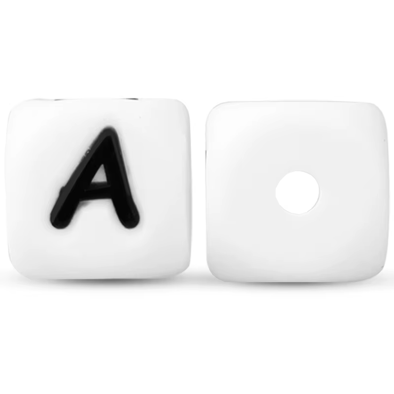 10/26/50/100 pièces lettres perles 12mm Silicone Alphabet perles anglais pour la fabrication de bijo