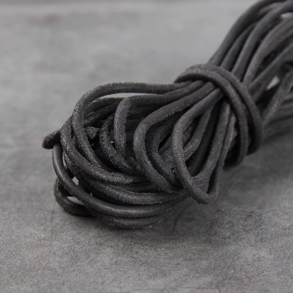 Cordon en cuir de vache véritable, 2 mètres, 3mm, corde colorée pour Bracelet, corde en dentelle, Br
