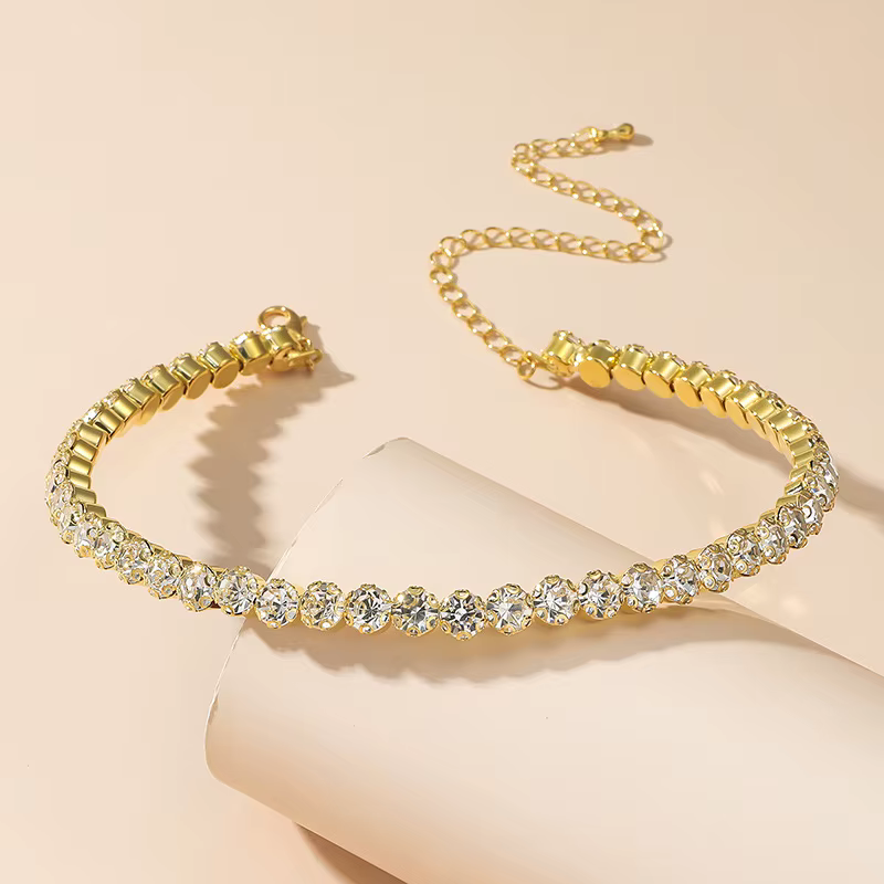 BLIJERY-Collier Ras du Cou pour Femme, Mode Coréenne, Colliers de la raq, Bijoux sur le Cou, Strass 