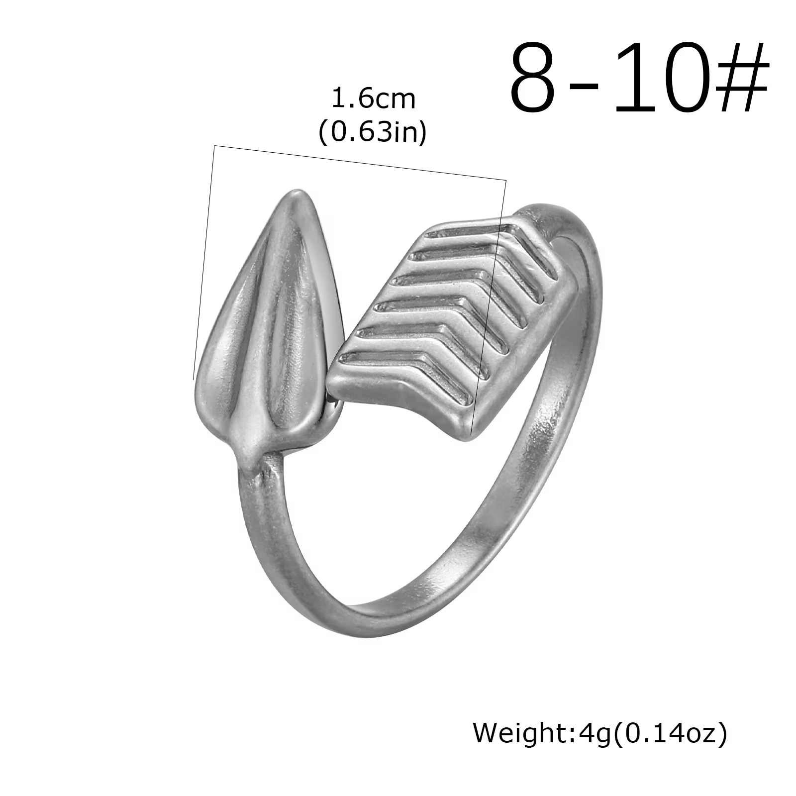 Bague de flèche créative Vintage pour hommes, nouvelle bague ouverte de flèche en acier inoxydable, 