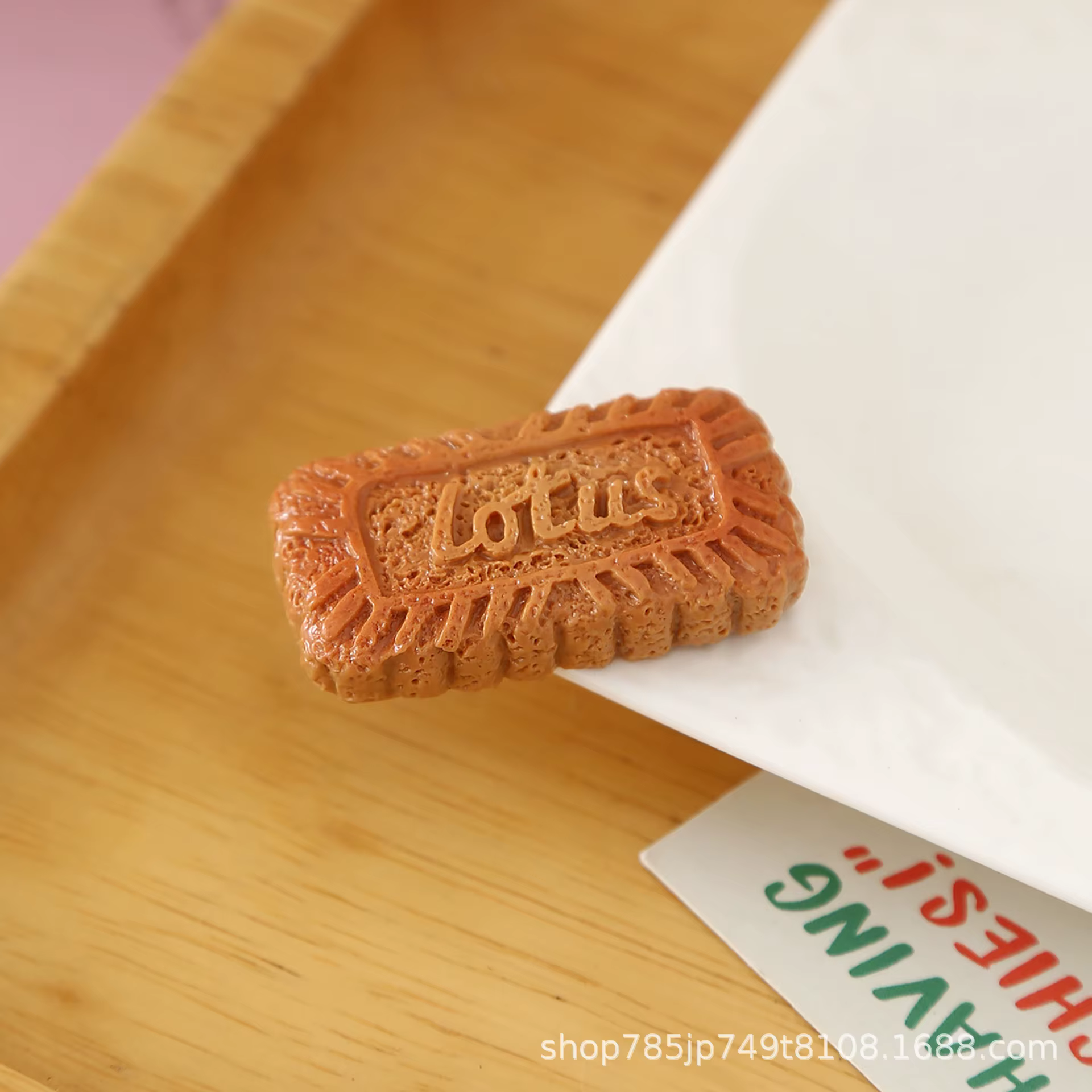 Mini porte-clés Miniature créatif, bricolage, biscuit gaufré, ornement en résine, Simulation aliment