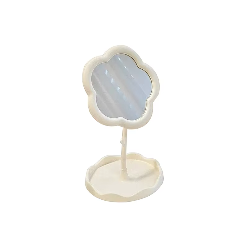Miroir de maquillage de bureau en forme de tournesol, miroir de coiffeuse mignon, rotatif, détachabl