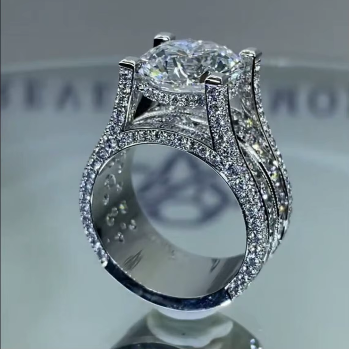 Bague de fiançailles en diamant plaqué argent 925 à haute teneur en carbone pour femmes, cadeau d'an