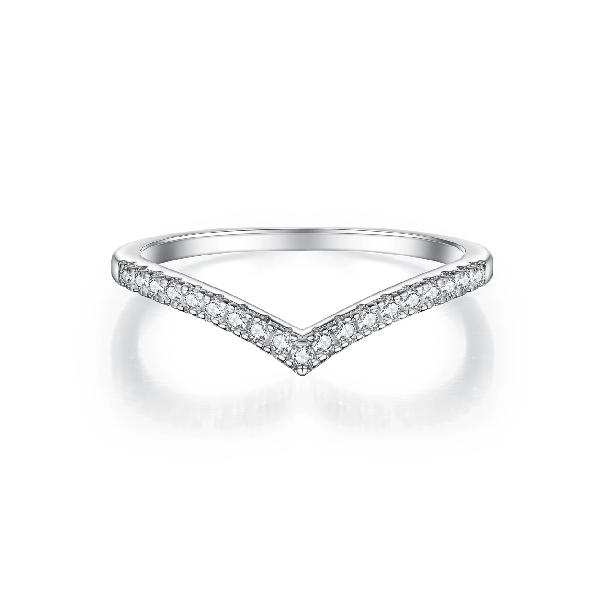 GD-Bijoux de doigt en forme de V pour femme, plaqué or 18 carats, acier inoxydable, cubique, contre-