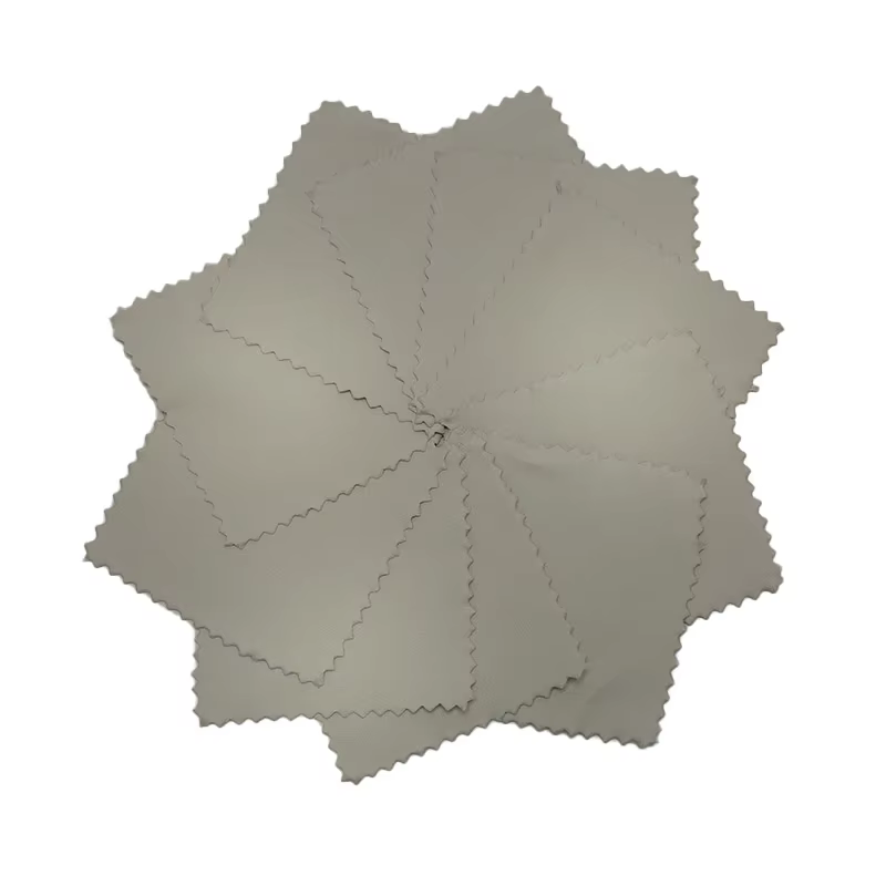50pcs chiffon de polissage couleur argent chiffon de polissage de nettoyage doux lingette propre chi
