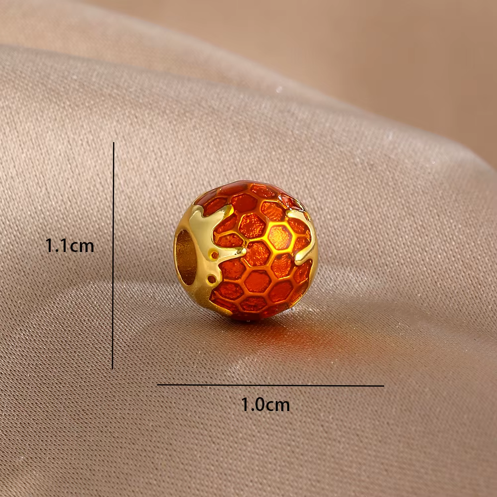 Bijoux exquis à motif de fleur en nid d'abeille, pendentif à breloque 925, adapté au bracelet origin